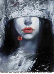 Sugintas-Stanislavas-Lady-with-Cherry-Oil-on-Canvas-33x40cm-2013